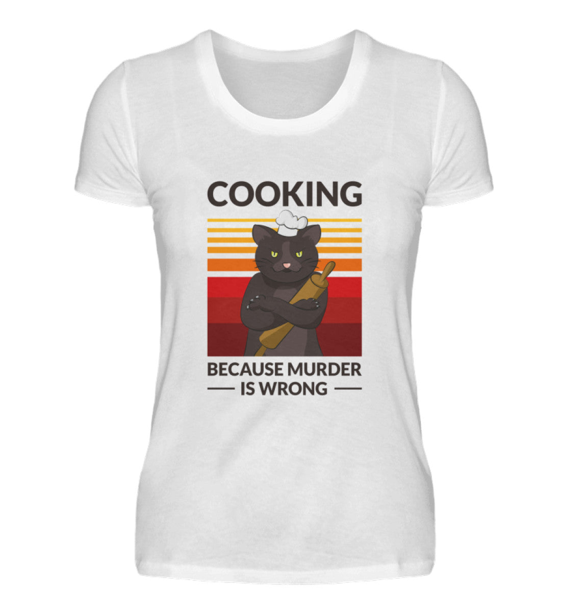 Cooking because murder is wrong  - Damen Premiumshirt