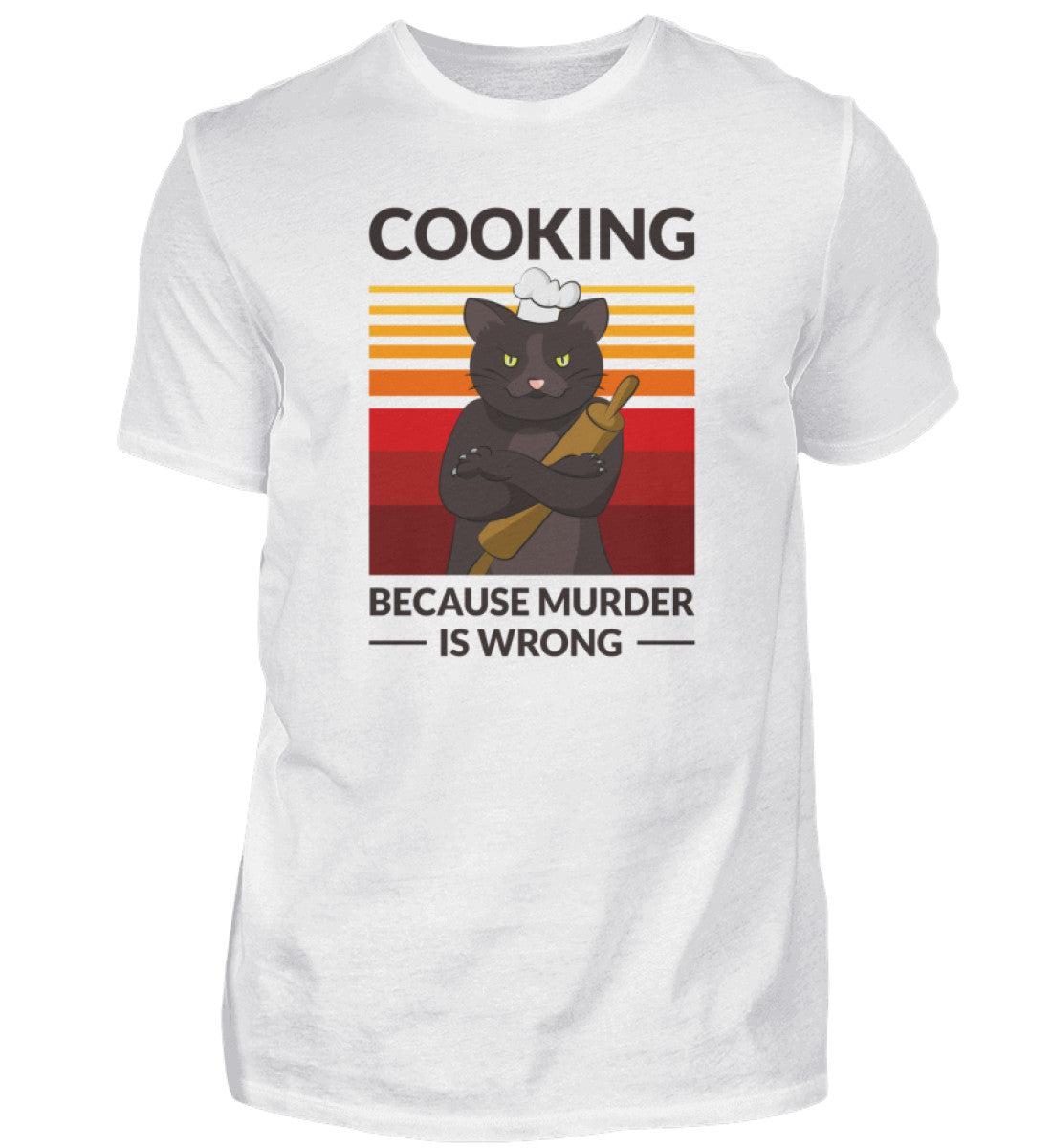 Cooking because murder is wrong  - Herren Premiumshirt